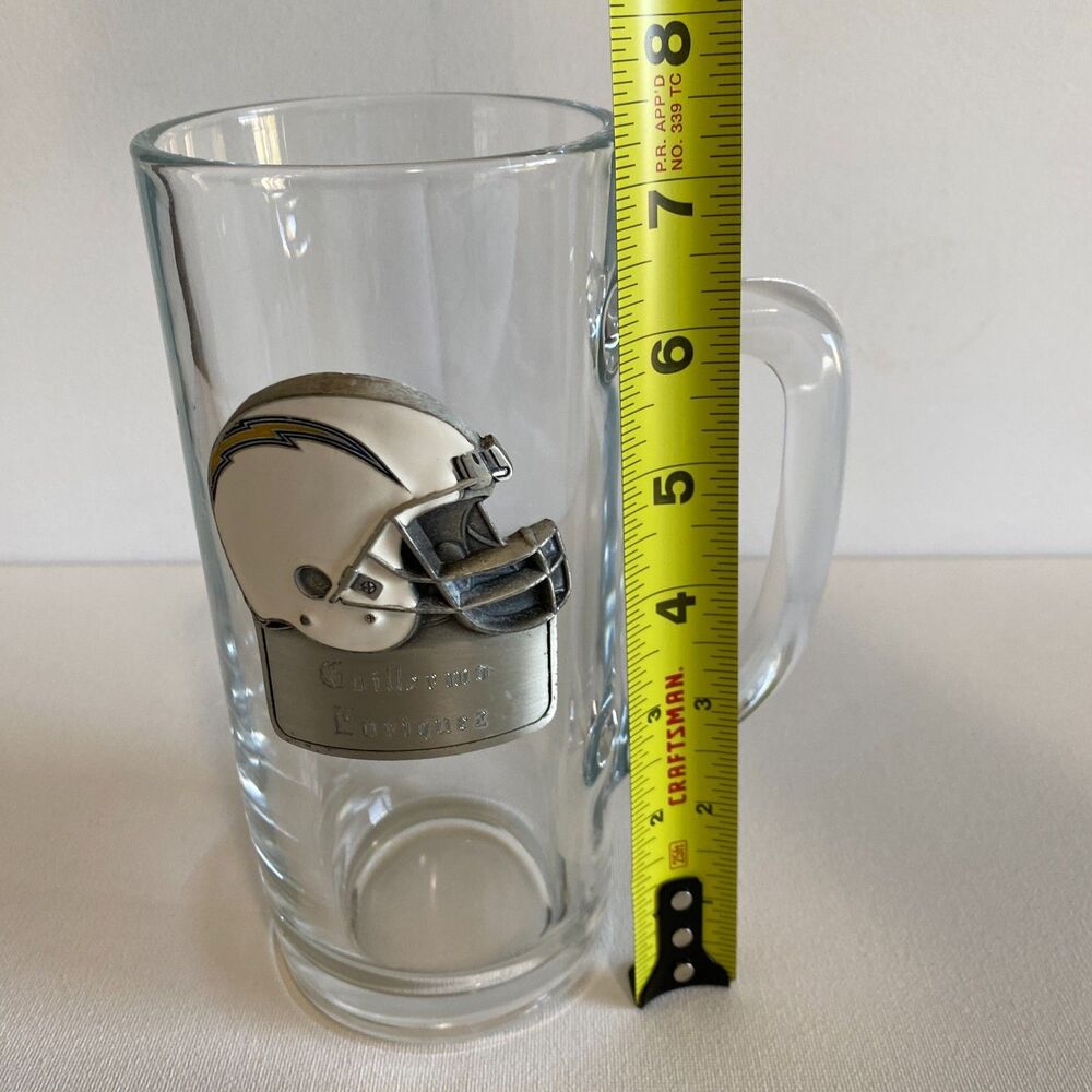 VTG Football Argentina Beer Mug Glass Tankard Guillermo Enrique Alianza Lima‎ - Picture 3 of 10